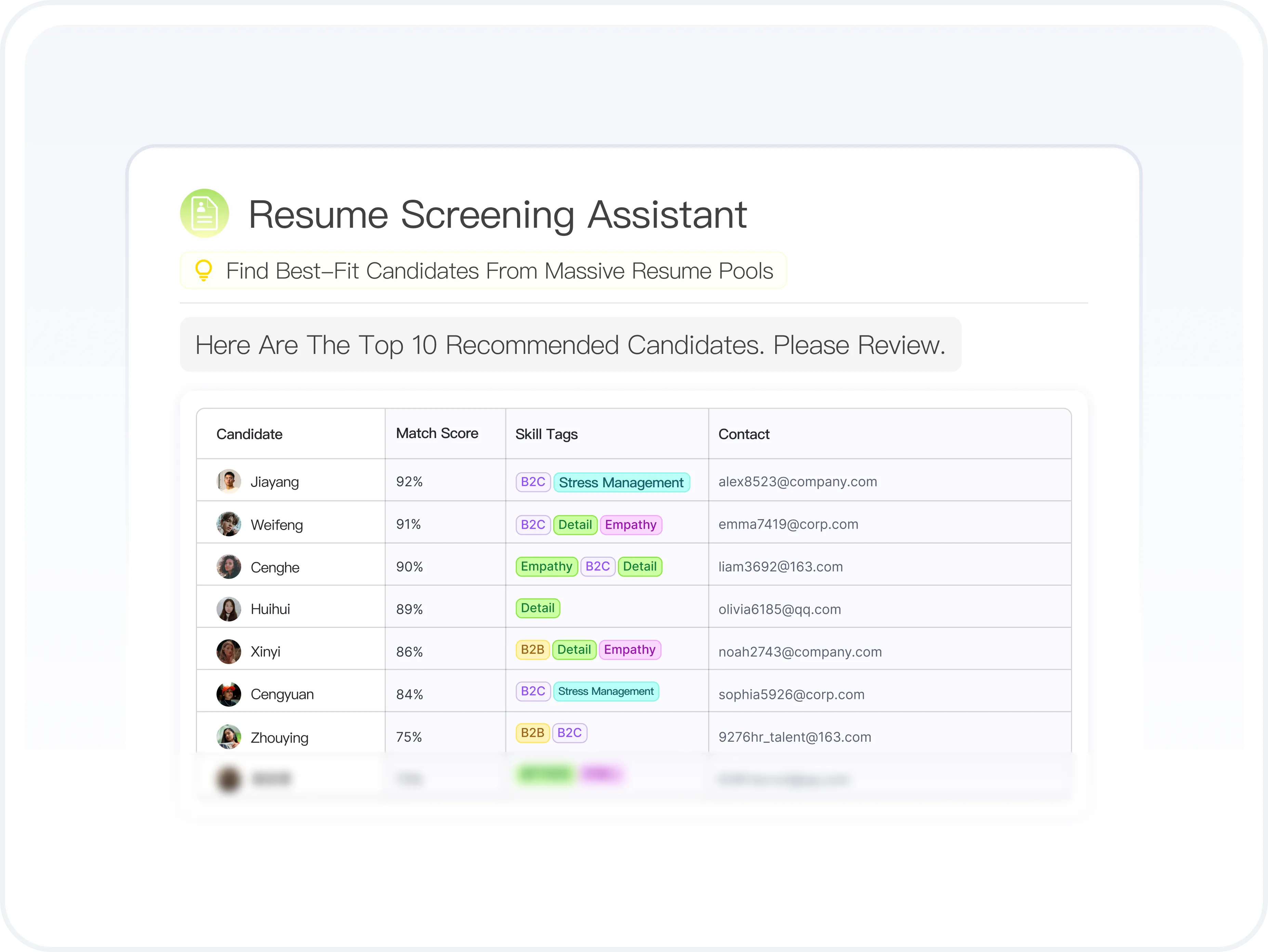 Intelligent Resume Screening